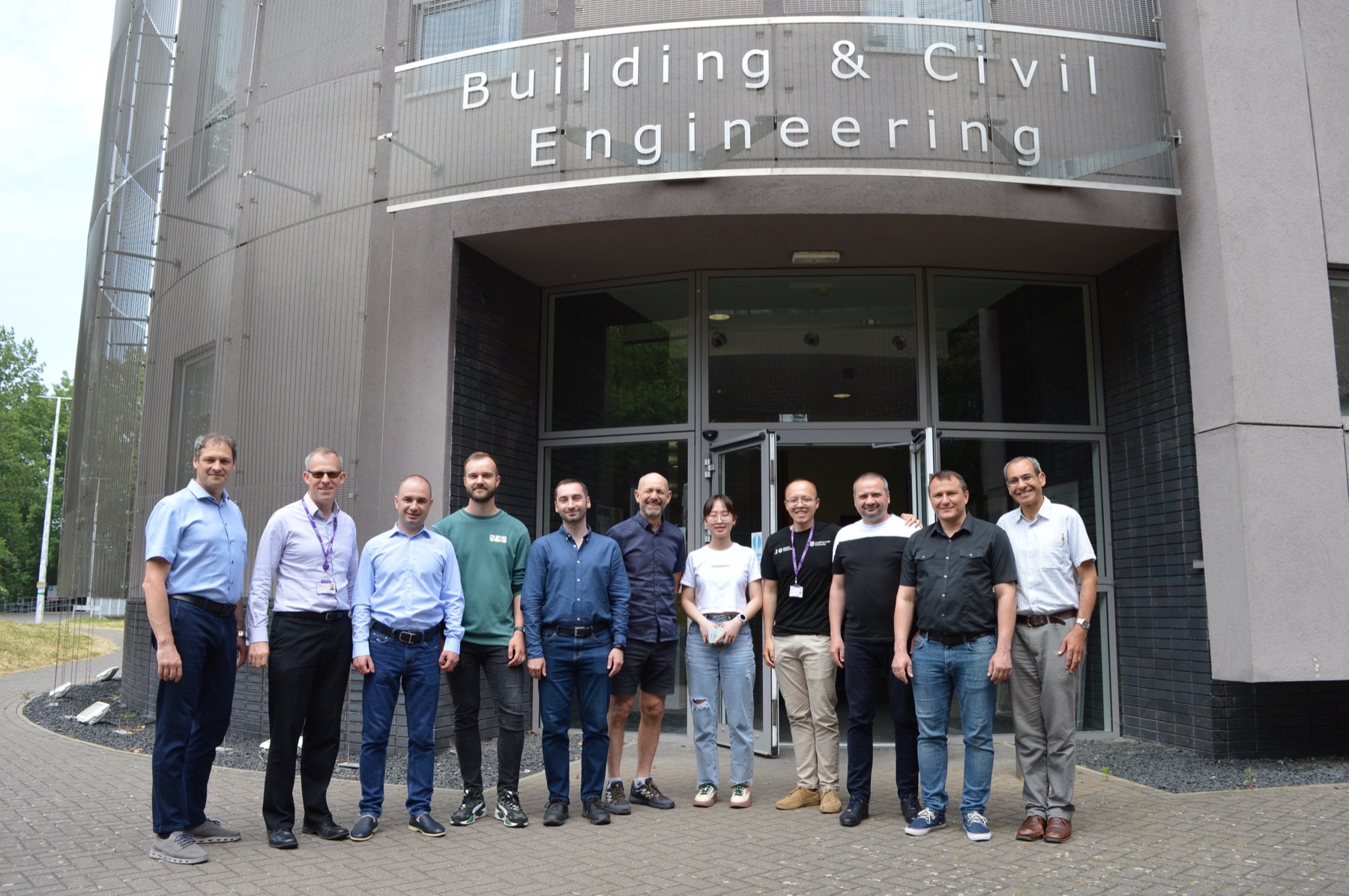 Research assistant project group photo at Loughborough University