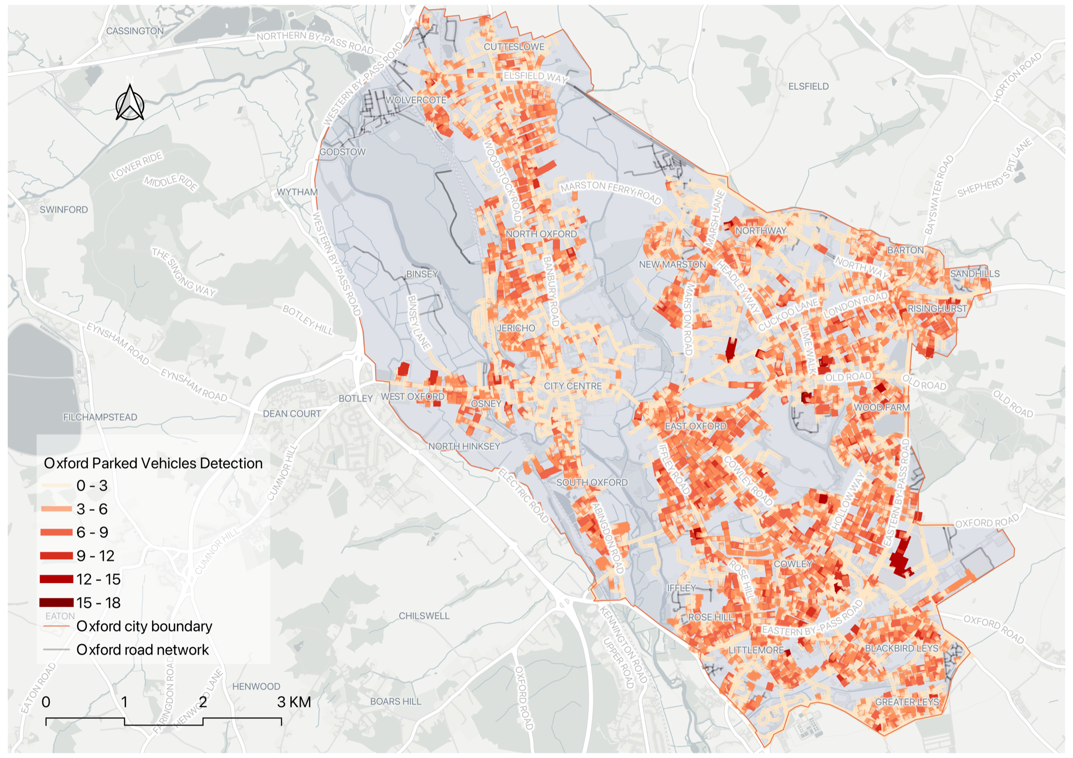Oxford parked vehicles detection map
